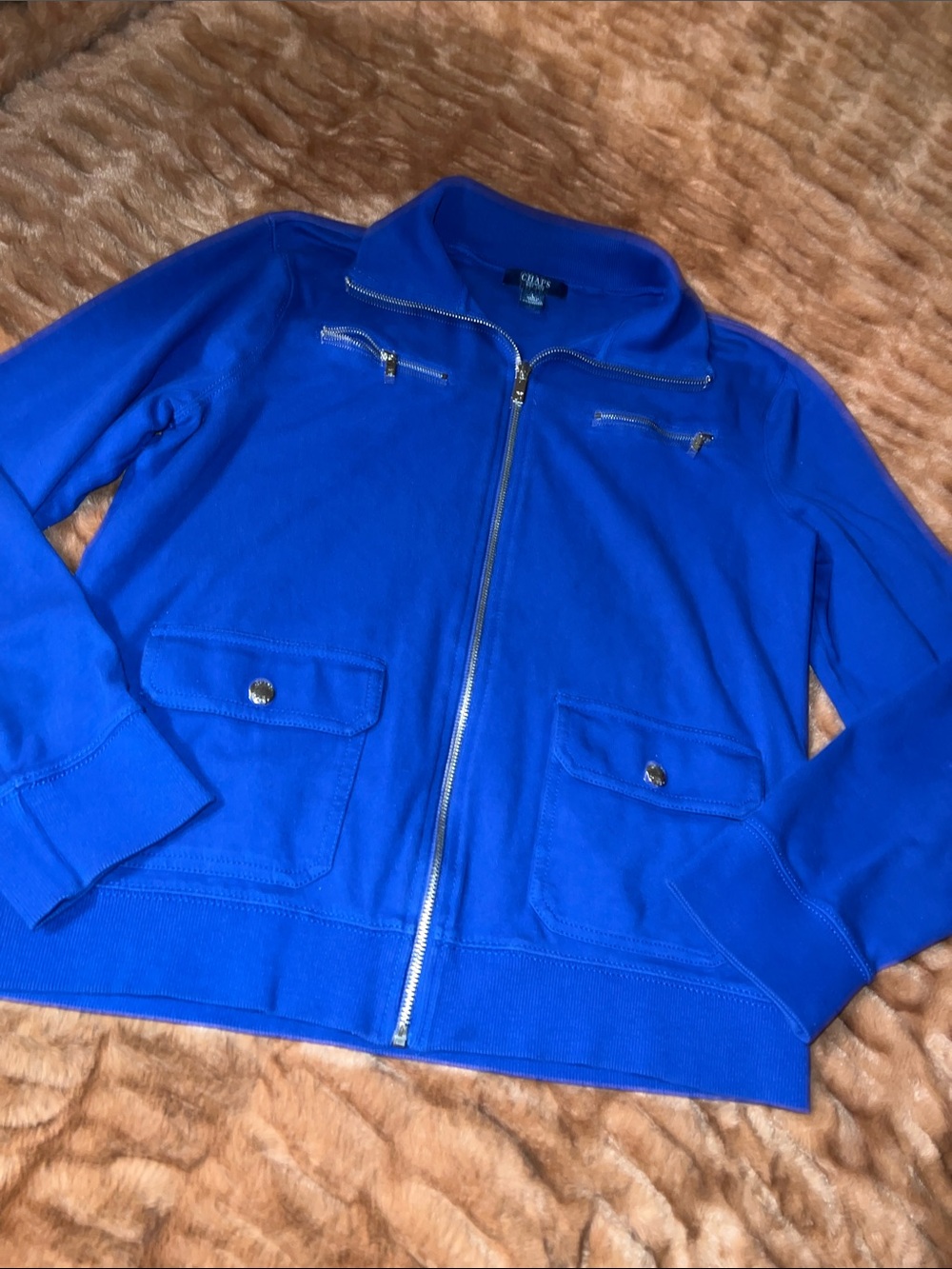 Chaps Royal Blue Zip-Up Jacket